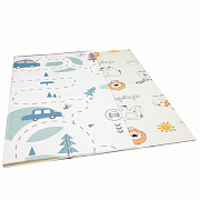 Коврик WONDER BEE РМ-0002 развивающий, двухсторонний машины/животные