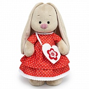 Мягкая игрушка BUDI BASA StS-634 Зайка Ми в платье и с сумочкой-сердечком 25 см